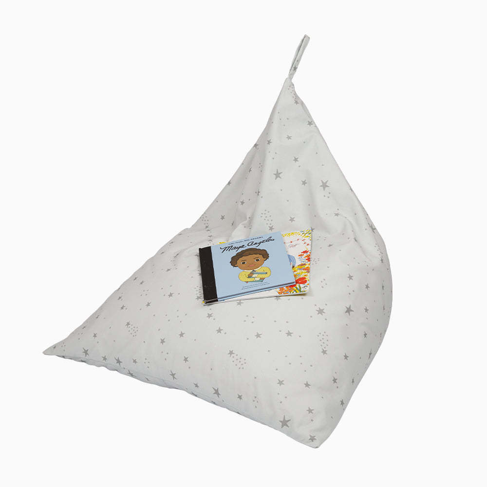 Washable Bean Bag, Grey Scattered Stars