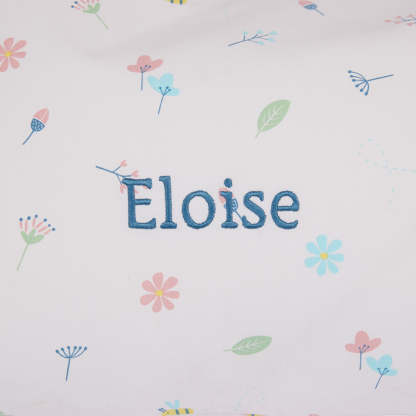 Personalised Washable Bean Bag, Buzzy Blooms