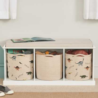 Woven Storage Basket, Dinosaur Explorer