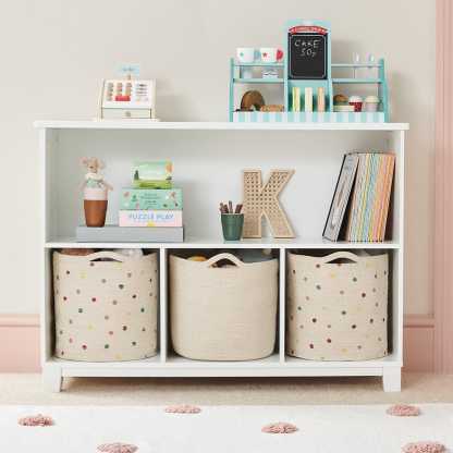 Woven Storage Basket, Pastel Spot