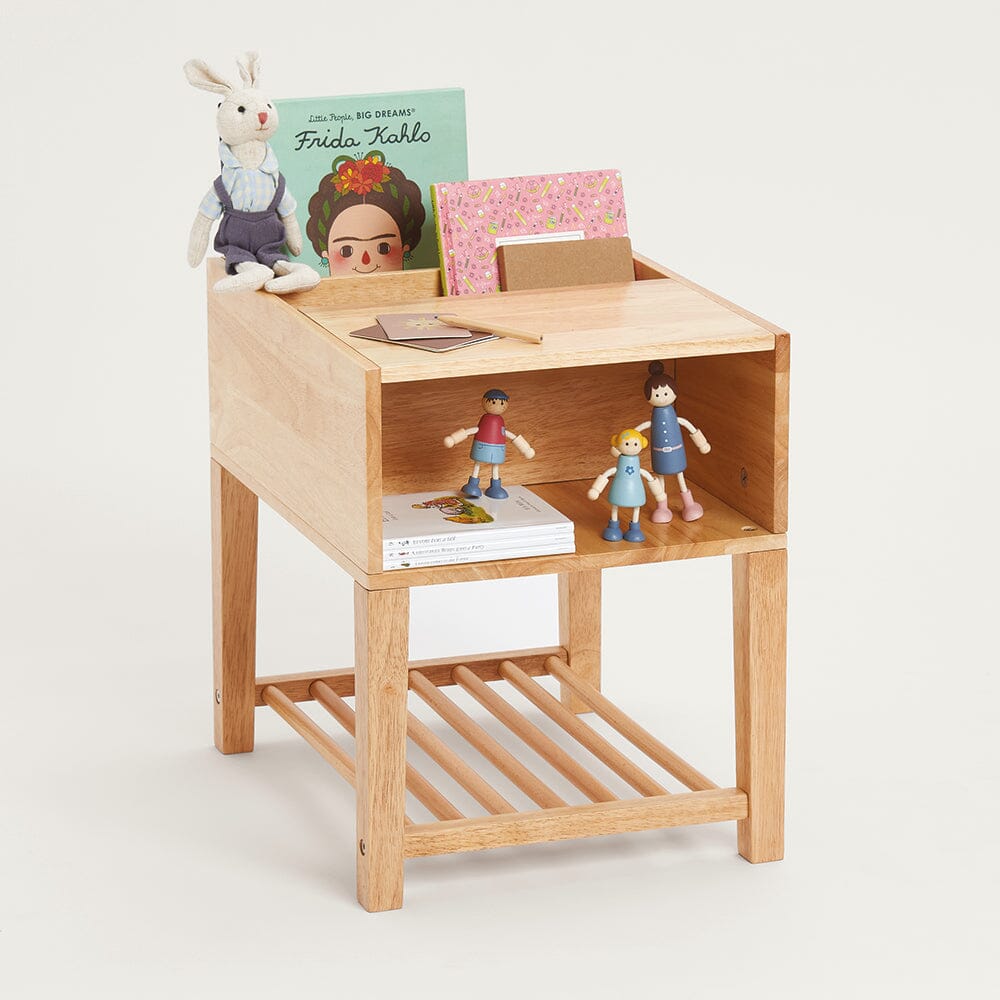 Croft Bedside Table, Natural Wood