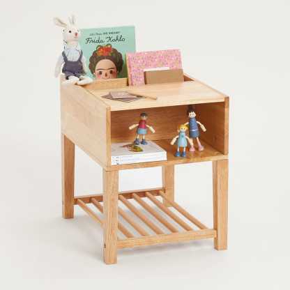Croft Bedside Table, Natural Wood