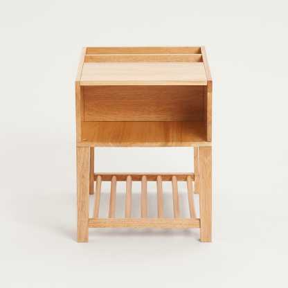 Croft Bedside Table, Natural Wood