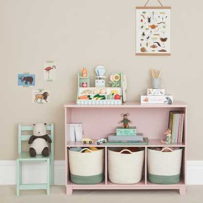 Blake Storage Shelf Unit, Chalk Pink
