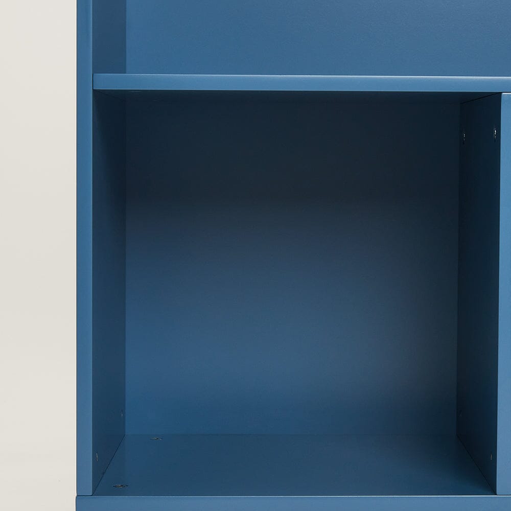Blake Storage Shelf Unit, Ocean Blue