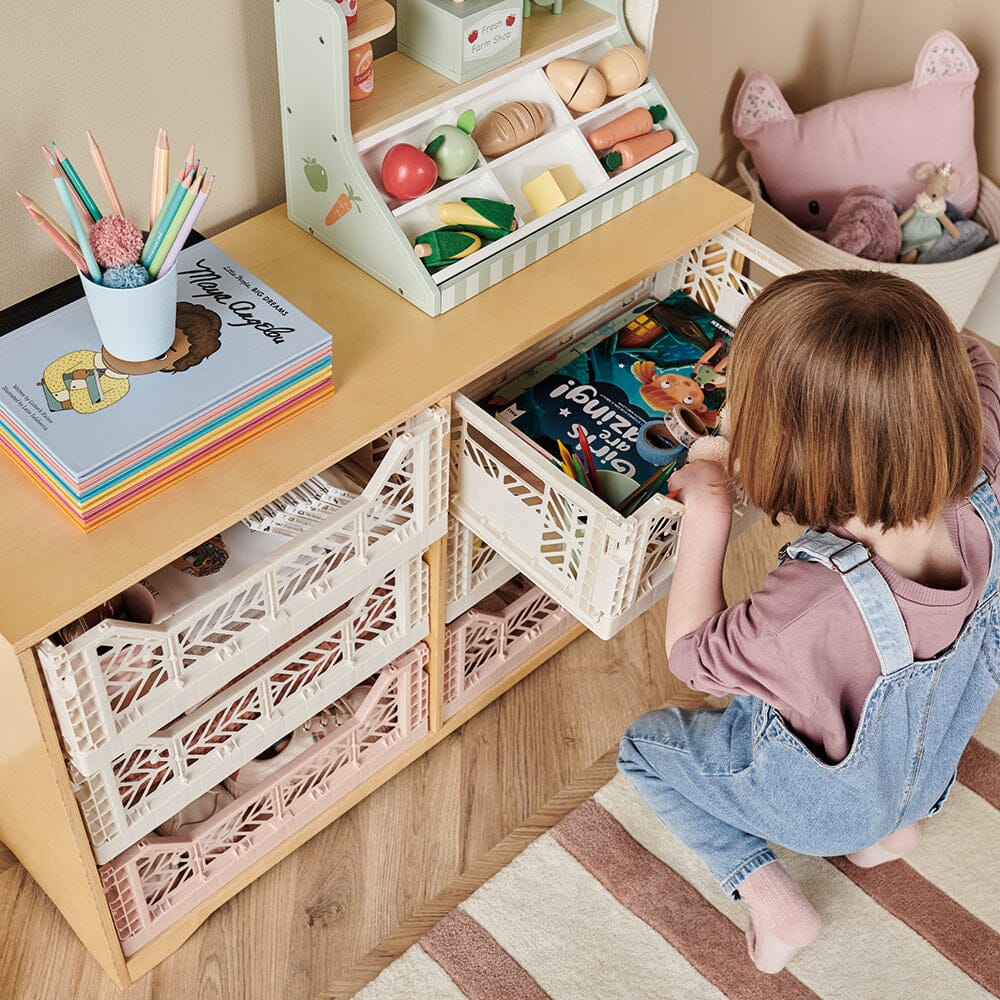 Porter Crate Storage, Natural Wood