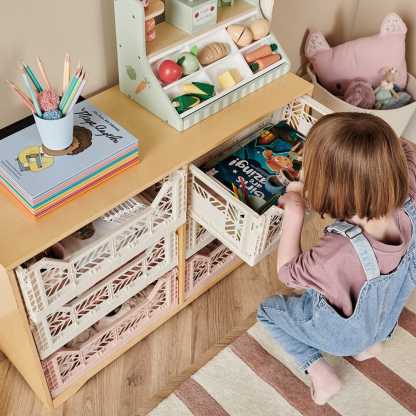 Porter Crate Storage, Natural Wood