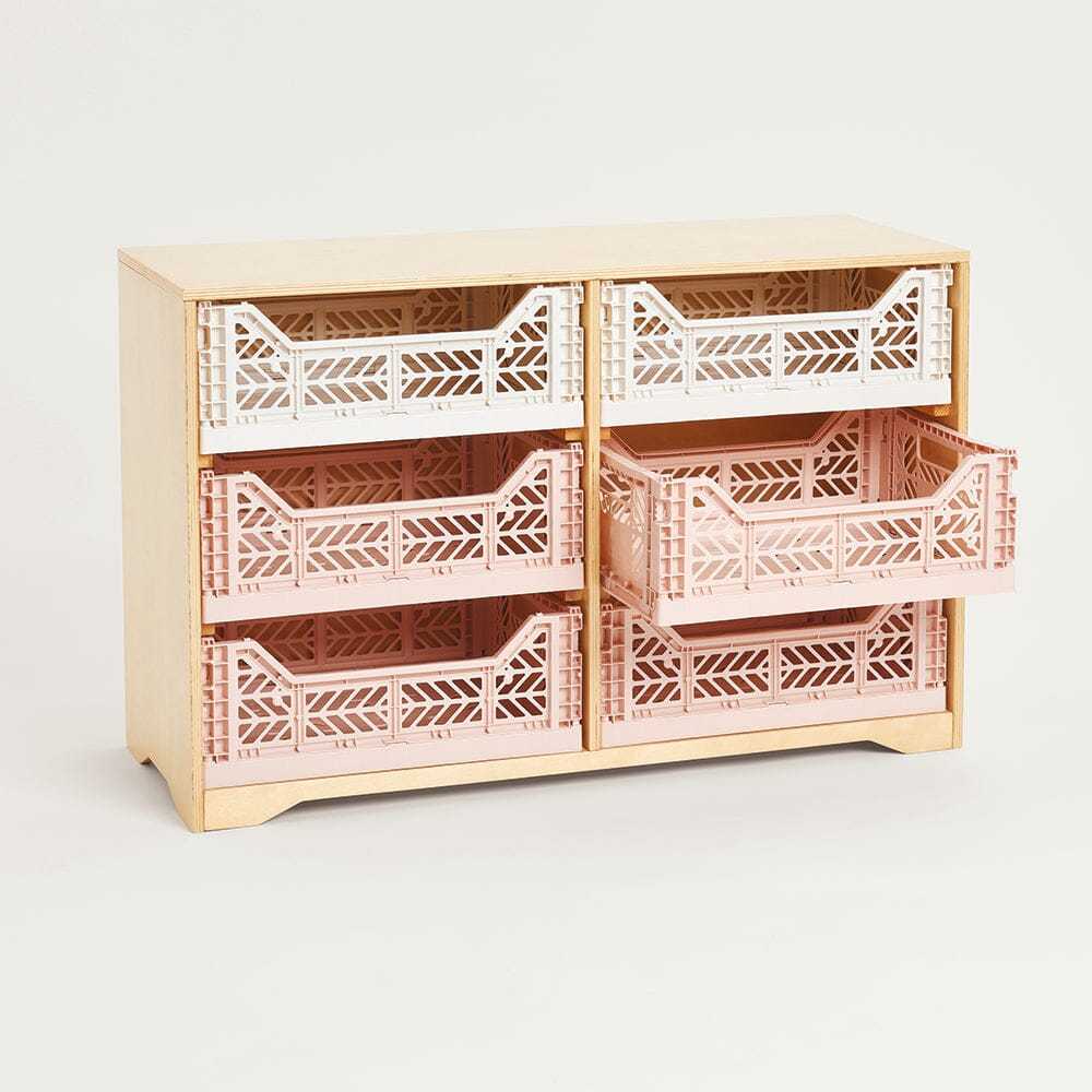 Porter Crate Storage, Natural Wood