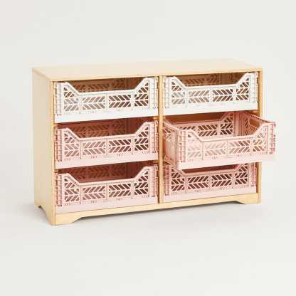 Porter Crate Storage, Natural Wood