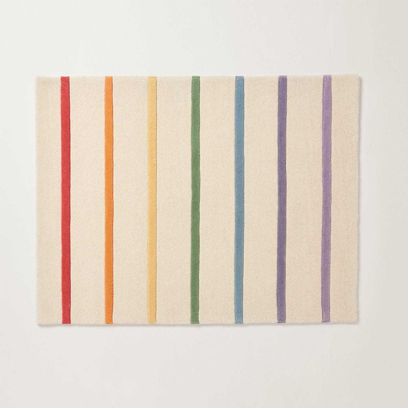 Rainbow Stripe Rug, MED 120 x 90 (cm)