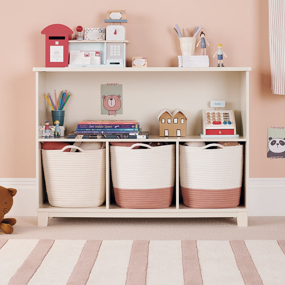 Rope Storage Basket, Ivory and Terracotta
