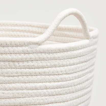 Rope Storage Basket, Ivory and Terracotta