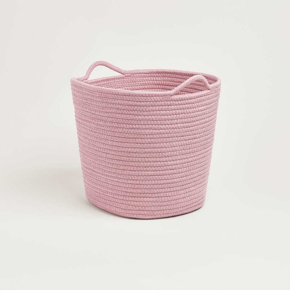 Rope Storage Basket, Rose Pink