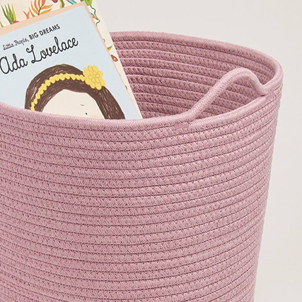 Rope Storage Basket, Rose Pink