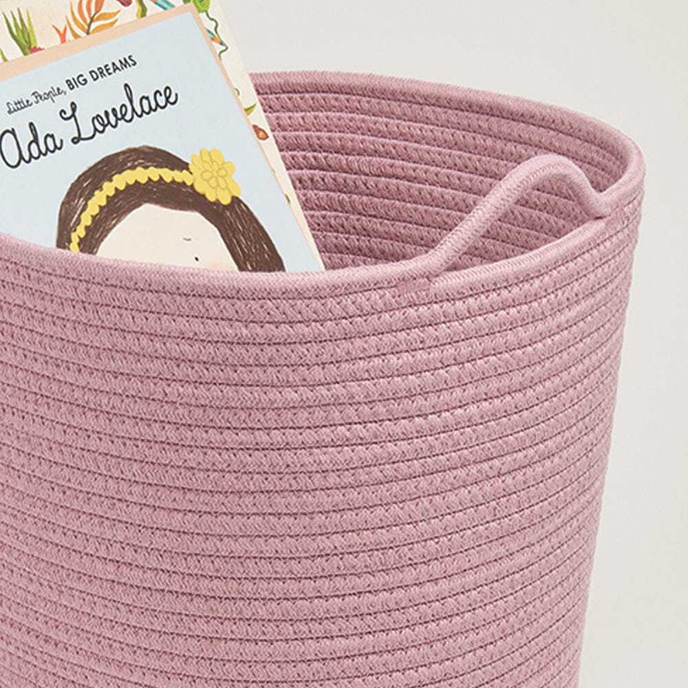 Rope Storage Basket, Rose Pink