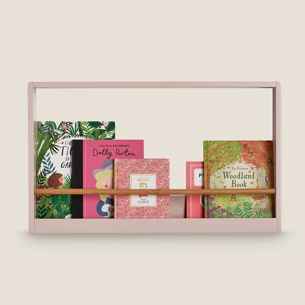 Nightingale Book Display Shelf, Chalk Pink