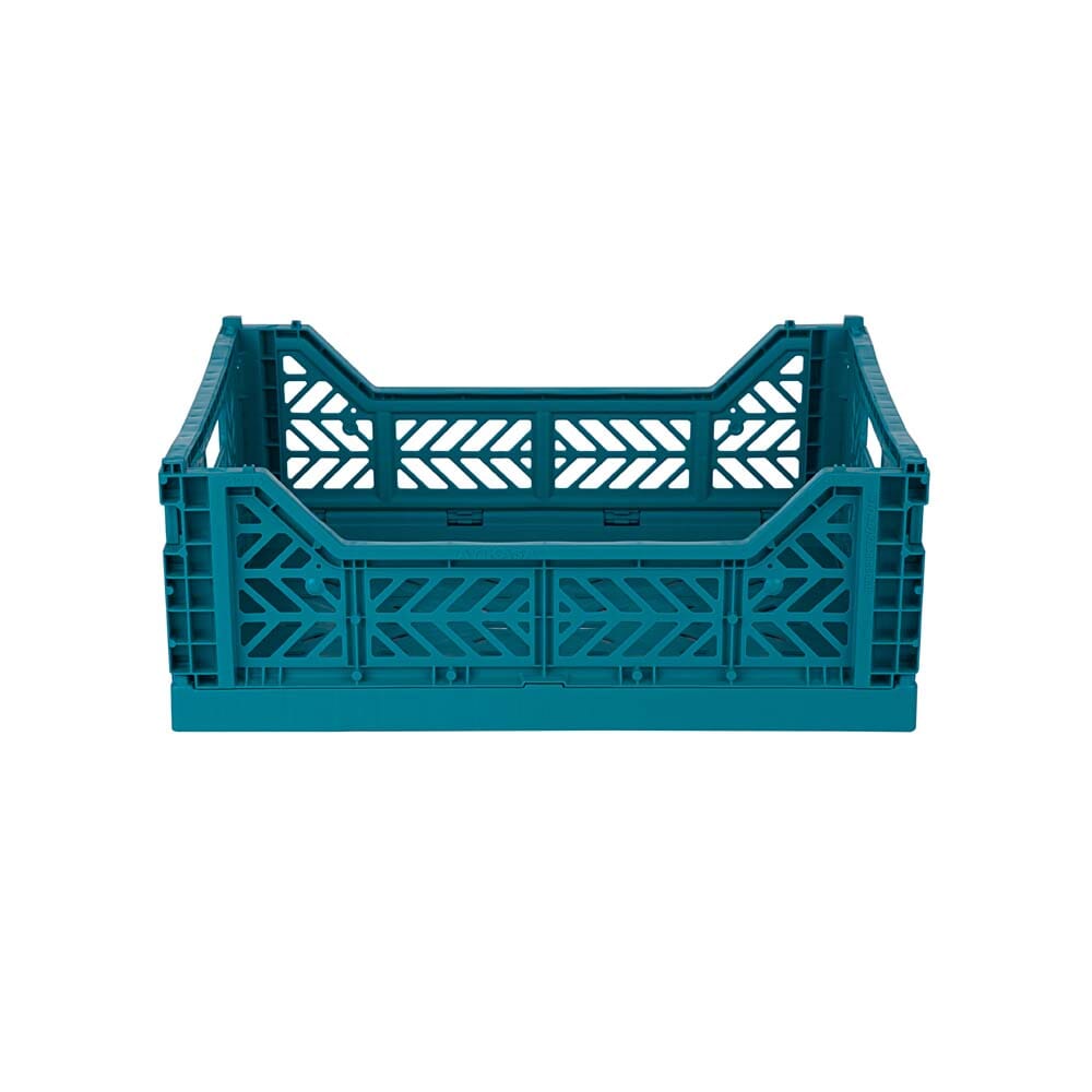 Aykasa Midi Folding Crate, Peacock Green