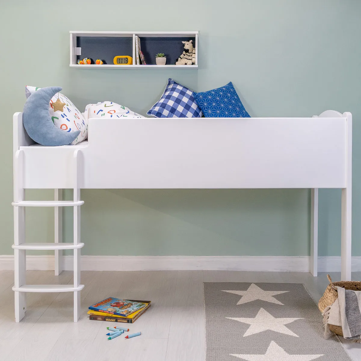 The White Mid Sleeper Bed (LEFT)
