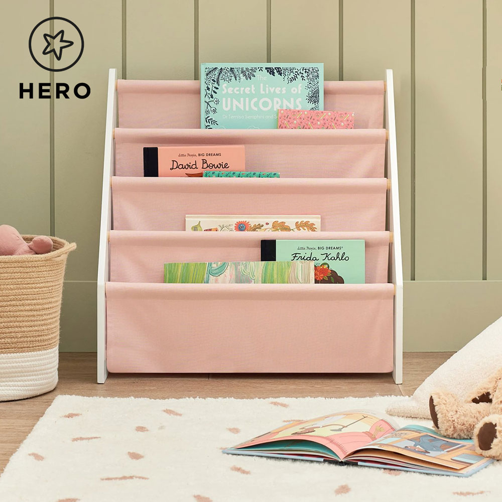 Sling Bookcase, Chalk Pink